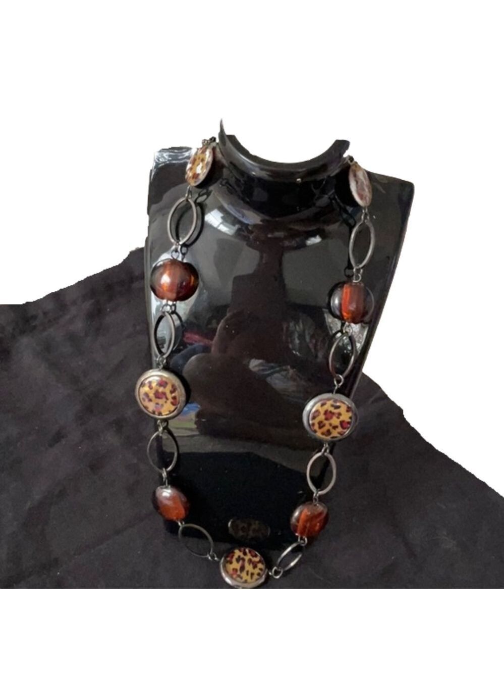 Vintage Animal Print Chain Necklace